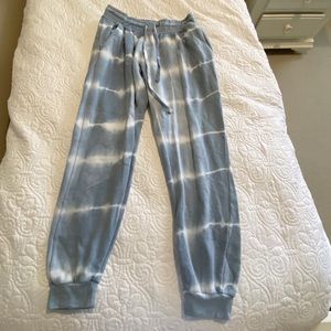 Blue tie dye sweatpants